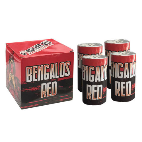 4 x Feu de bengale rouge à poser au sol