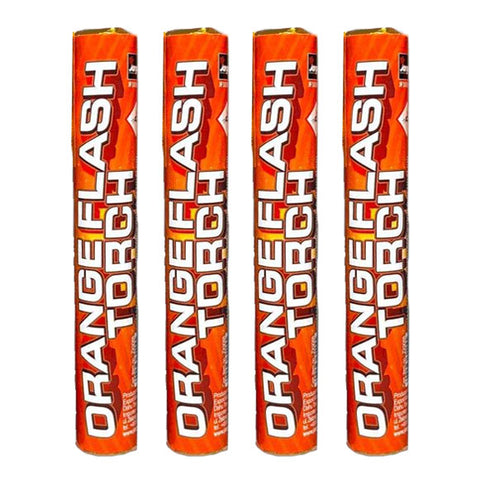 4 x Torche à main stroboscope orange