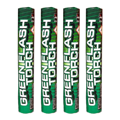 4 x Torche à main stroboscope vert